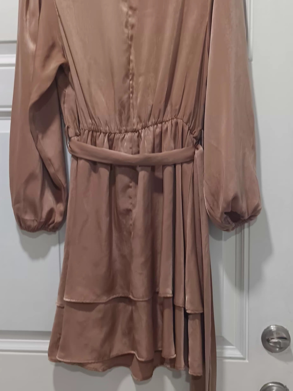 City Chic Satin Midi Dress in Dusty Rose, Size 14W - Picture 3 of 4